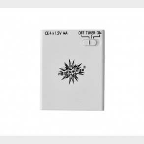 Batteriholder m/timer til 1 stk 8/13 cm stjerne