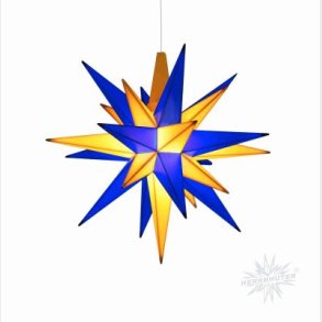 13 cm stjerne gul/bl�